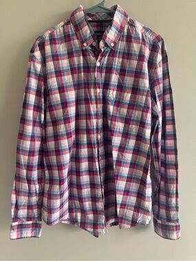 Johnnie-O Plaid Button Down Shirt Medium Egyptian‎ Cotton